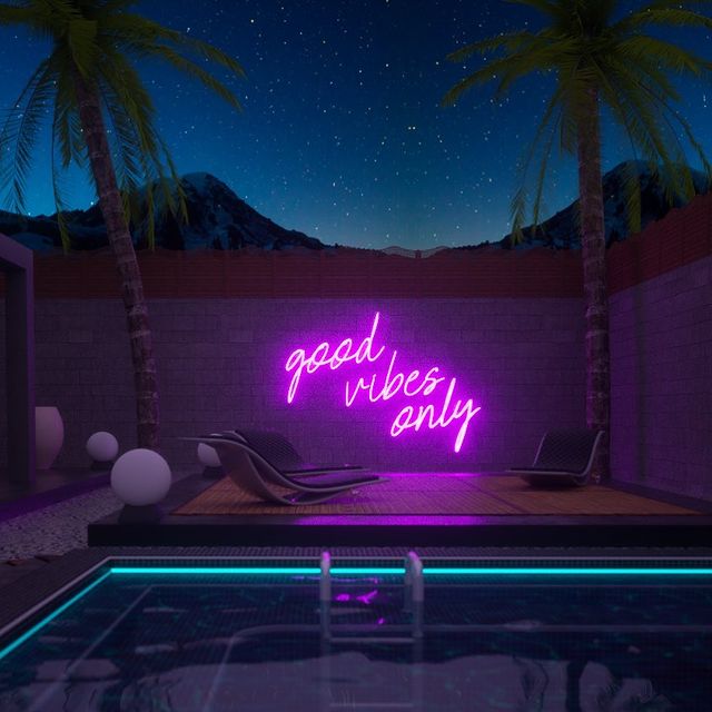 Good Vibes Only Letreros de Neón