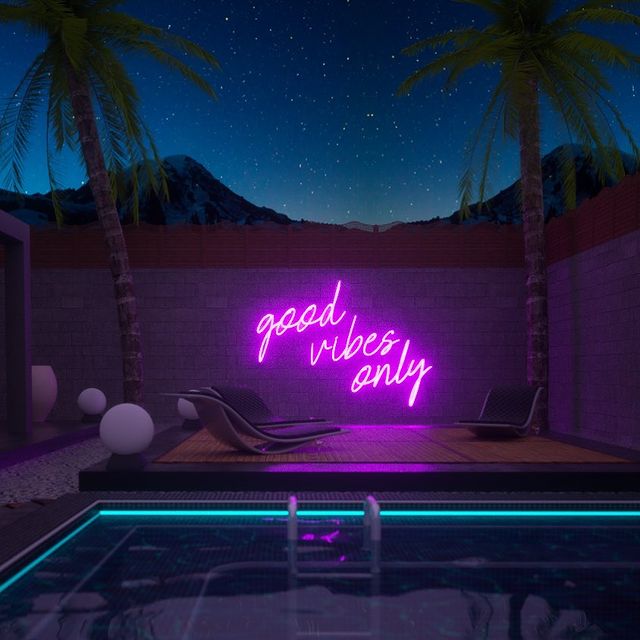 Good Vibes Only Neon Sign