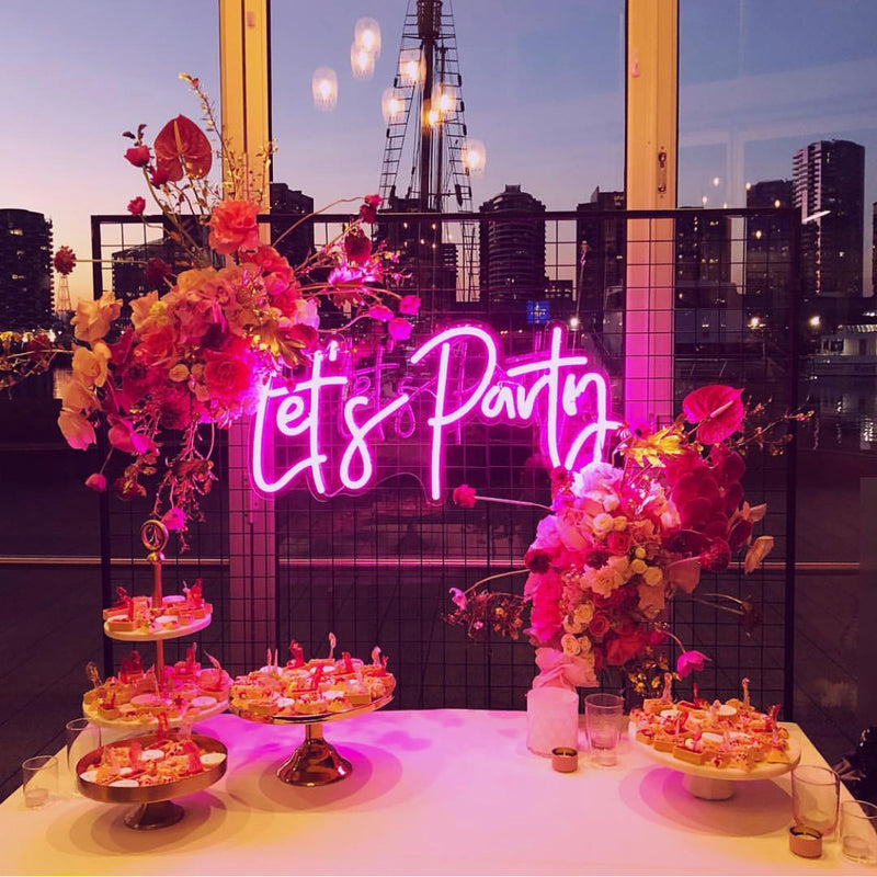 Let's Party Neon Sign