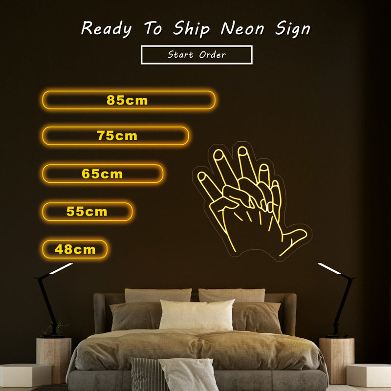 Hand In Hand Neon Sign