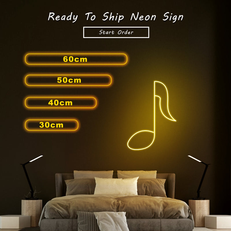 Mini Music Note 2 Neon Sign