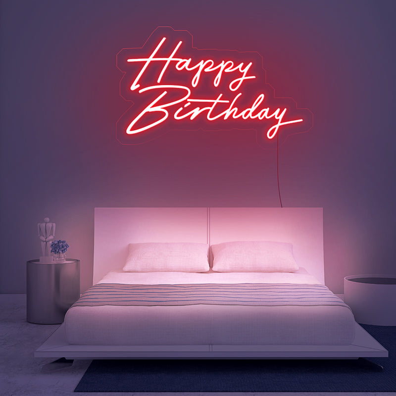 Happy Birthday Neon Sign