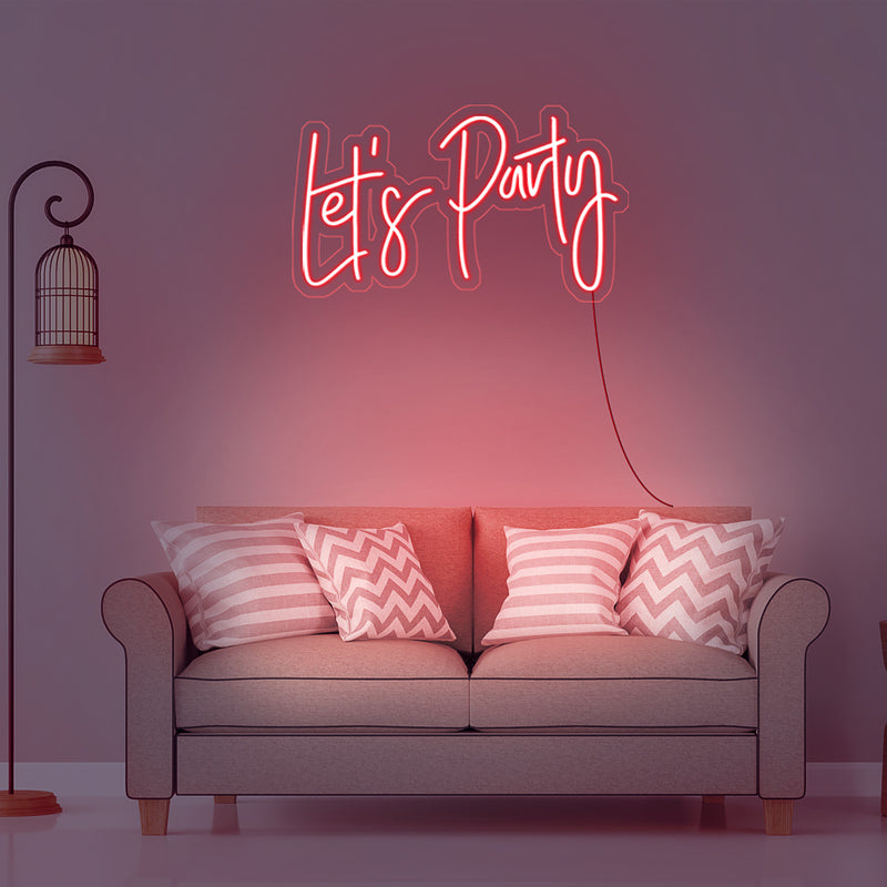 LET'S PARTY NEON SIGN