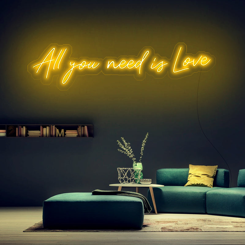 all you need is love neon sign