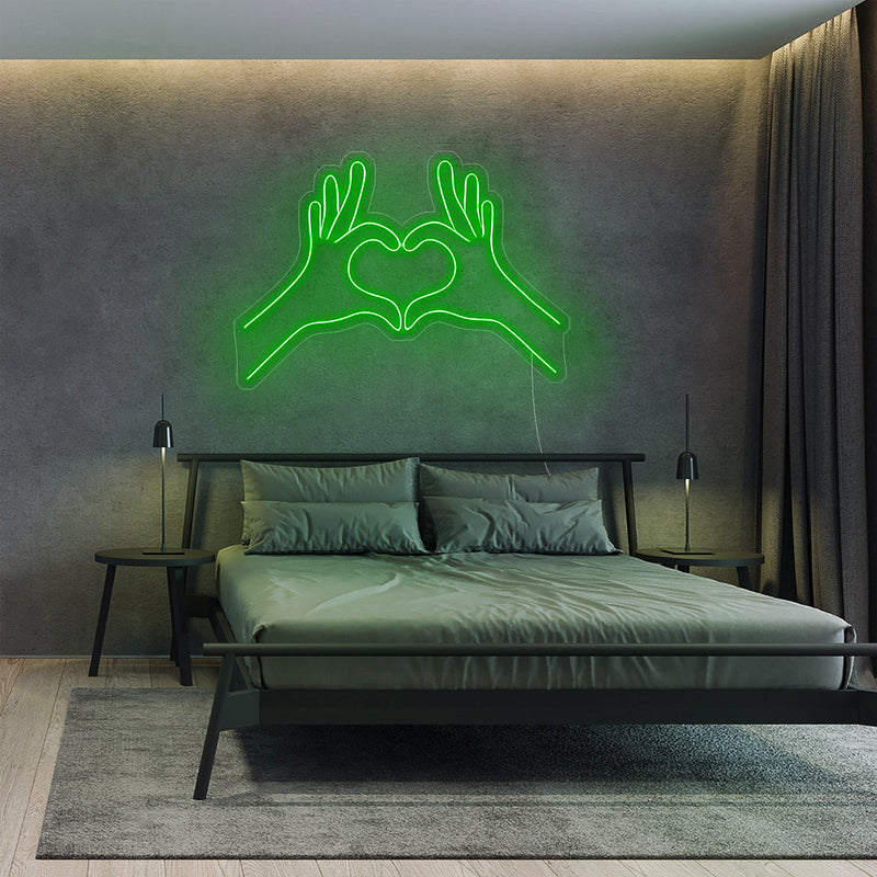 Heart Hand Neon Sign