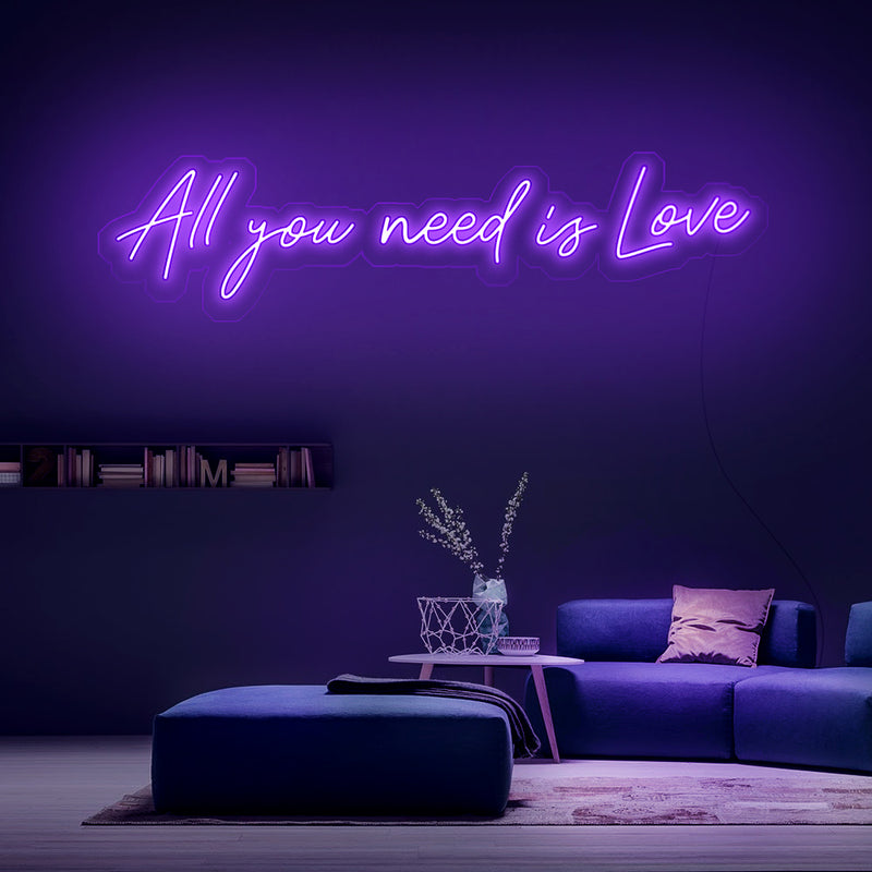 all you need is love neon sign