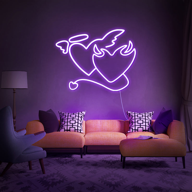 Devil Heart led Neon Sign