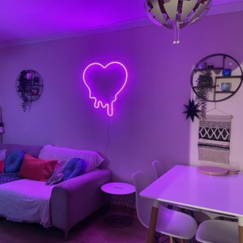 Dripping Heart Neon Sign