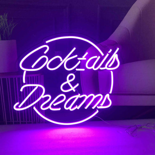 Cocktails & Dream Enseigne Néon