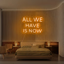 All We Have Is Now Neon Sign