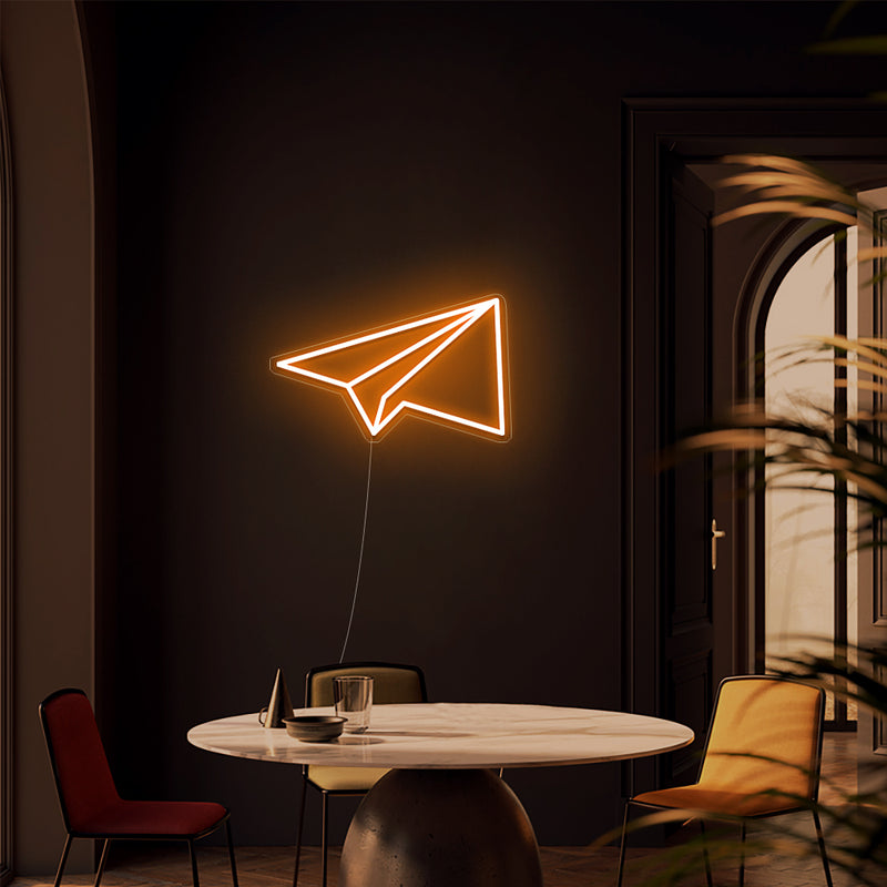 Mini Paper Plane Neon Sign