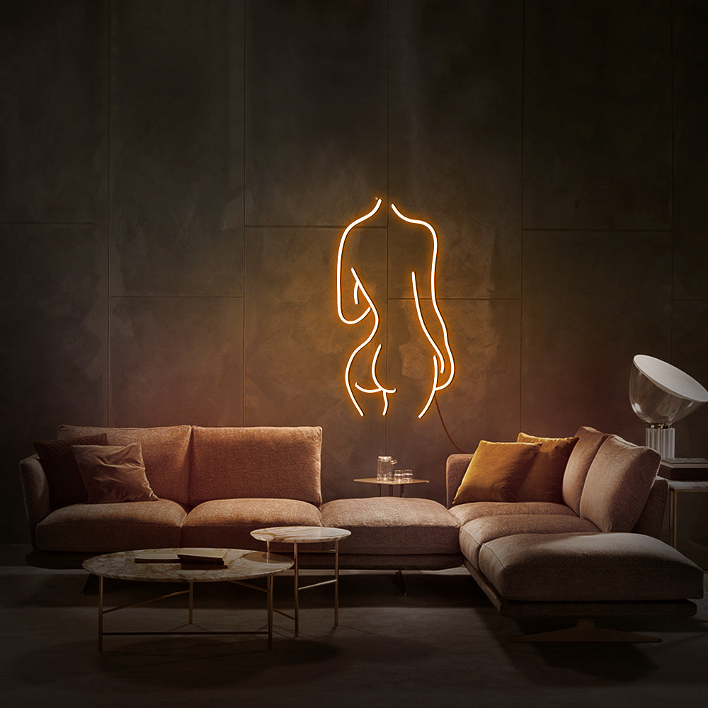 Naked girl led neon sign