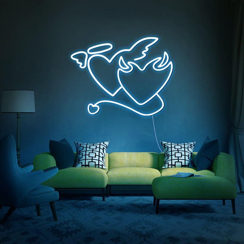 Devil Heart led Neon Sign