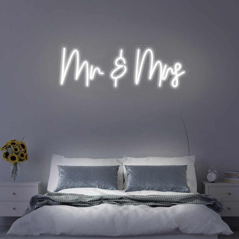 Mr Mrs neon sign