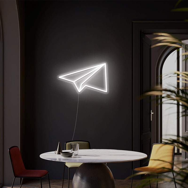 Mini Paper Plane Neon Sign