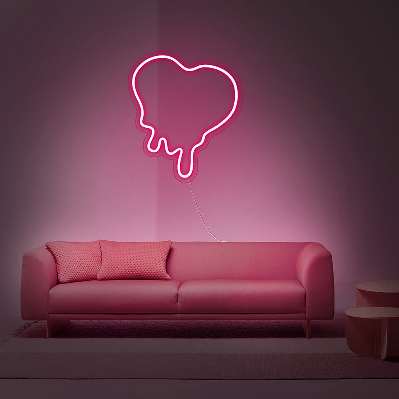 Dripping Heart Neon Sign