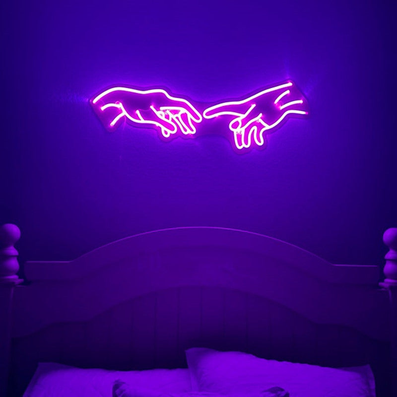 Touching Finger Neon Sign